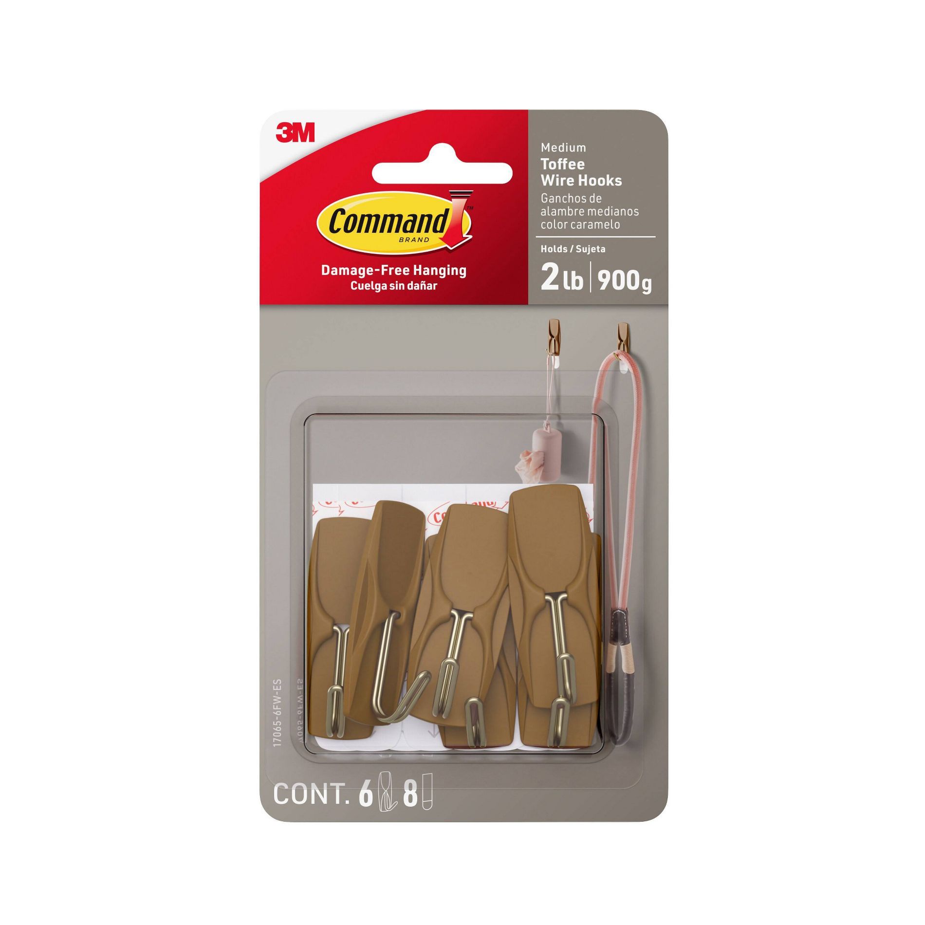 Command Damage-Free Medium Wire Hooks and Strips