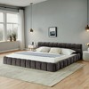 NicBex California King Size Wooden Bed Frame with Chenille Upholstered Headboard,Modern Platform Bed,No Box Spring Needed - 3 of 4