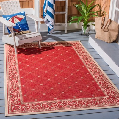 Burnt Orange Baroque Print Square Synthetic Area Rug