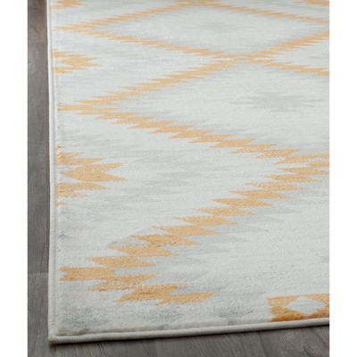 Golden Touch Round Synthetic Tribal Area Rug, 105"