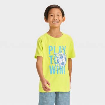 Boys' Short Sleeve Soccer Ball 'Play to Win' Graphic T-Shirt - Cat & Jack™ Green