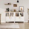 Sideboard Buffet Cabinet with Glass Doors, 29" Large Buffet Cabinet with Storage - 2 of 4
