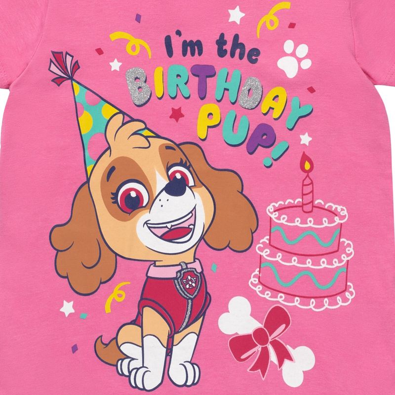 Paw Patrol Nickelodeon Skye Rubble Chase Girls Birthday T-Shirt Toddler to Big Kid, 2 of 5
