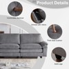 Karl Home |120 in. W Pillow Top Arm Double-layer Cushion Corduroy Sofa in Gray With Ottoman - 4 of 4