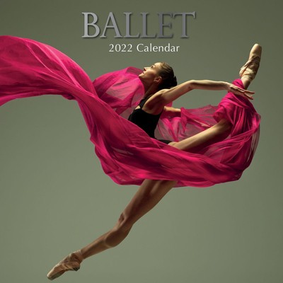 The Gifted Stationery 2021 - 2022 Monthly Wall Calendar, 16 Month, Ballet Dance Lifestyle Theme with Reminder Stickers, 12 x 12 in