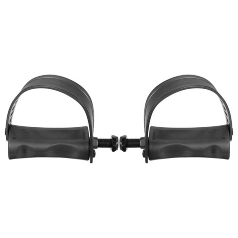 Exercise bike pedals store with straps