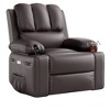 TROPOW Oversized Electric Power Recliner Chair with Heat & Massage - 360° Swivel Rocker Recliner for Living Room, PU Leather Recliner - 2 of 4