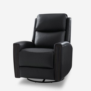 Hilario Fall 30.31''Wide Genuine Leather Swivel Rocker Recliner  Deal of the day | ARTFUL LIVING DESIGN - 1 of 4