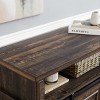 SEVOBAL Utility Storage Cabinets Classic TV Stand with Open and Closed Storage and Cable Management for Living Room, Brown, 58.11"*15.79"*32.36" - 3 of 4