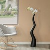 Uniquewise Tall Animal Horn Shape Floor Vase: Elegant Ceramic Black Accent for Entryway, or Living Room Decor - Nature-Inspired Modern Antler Design - 3 of 4