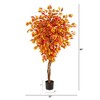 Nearly Natural 5-ft Autumn Ficus Artificial Fall Tree - 3 of 4