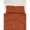 Womens Oversized Turtleneck Pullover Sweater Cable Knit Long Sleeve Sweater Tops - 4 of 4