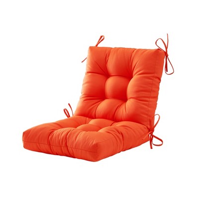 BLISSWALK Outdoor Chair Cushions,40"x20"x4",Low BackTufted Thick Outdoor Wicker Lawn Seat Cushion with Ties for Patio Furniture