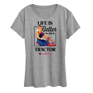 Women's - Instant Message - Life Is Better On A Tractor Short Sleeve Graphic T-Shirt - 1 of 4