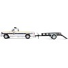 1990 Dodge Ram D250 Pickup "Philadelphia, Police Department" White with Stripes & Trailer 1/64 Diecast Model Cars by Greenlight - 2 of 4