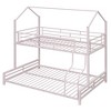 YOOCOZZ Twin Over Full Metal Bunk Bed with House-Shaped Design - 3 of 4