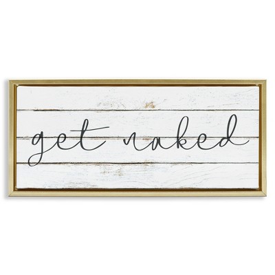 Stupell Industries Get Naked Minimal Planks, 31" x 14"
