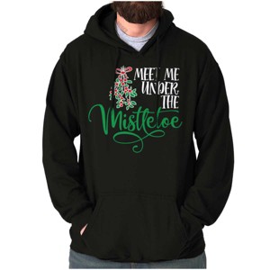 Christmas Meet Me Under The Mistletoe Hoodie Sweatshirt Women Men Brisco Brands - 1 of 4