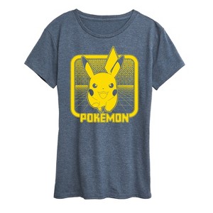 Women's - Pokémon - Retro Synthwave Pikachu Short Sleeve Graphic T-Shirt - 1 of 4