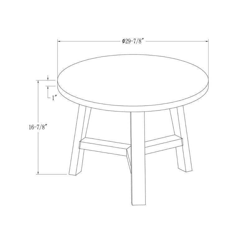 30" Modern Round Y Leg Coffee Table - Saracina Home, 6 of 11