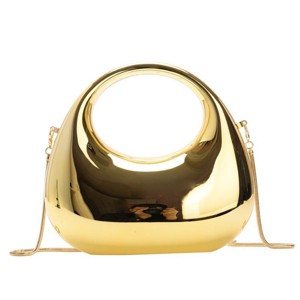 Acrylic Handbags for Women Cute Acrylic Clutch Small Unique Purse Trendy Metal Evening Bag for Party Cocktail Gold - 1 of 4