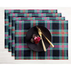 Solino Home Linen Jewel Plaid Placemats - 1 of 4