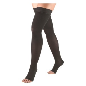 Truform 20-30 mmHg Compression Stockings for Men and Women, Thigh High Length, Dot-Top, Open Toe - 1 of 4