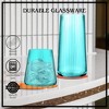 Artland Soho Optic DOF Glass, Set of 4 - Light Turquoise - 3 of 4