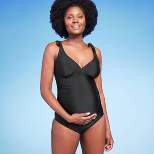 Tie Strap One Piece Maternity Swimsuit - Isabel Maternity by Ingrid & Isabel™ Black