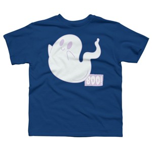 Boy's Design By Humans Boo Cute Ghost Halloween cute design By BoogieCreates T-Shirt - 1 of 4