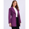 INSPIRE CHIC Women's Elegant Notched Lapel Button Single Breasted Winter Coat - 2 of 4