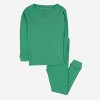 Leveret Matching Family Pajamas – Solid Green – 100% Cotton – Customizable for Personalization - 2 of 4