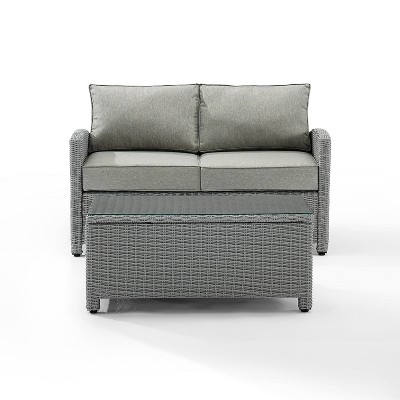 Bradenton 2pc Outdoor Seating Set - Gray - Crosley