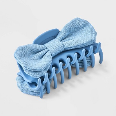 Girls' Denim Bow Claw Clip - art class™ Blue: Hair Accessories for Securing All Hair Types