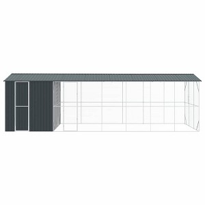 vidaXL Bird Cage Anthracite 422 x 103 x 142 cm Galvanized steel - 1 of 4