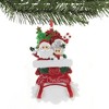 3.0 Inch Santa & Mrs Claus 1St Christmas Sleigh Sled Love Couple Tree Ornaments - 3 of 3