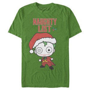 Men's Batman Christmas Joker Naughty T-Shirt - 1 of 4