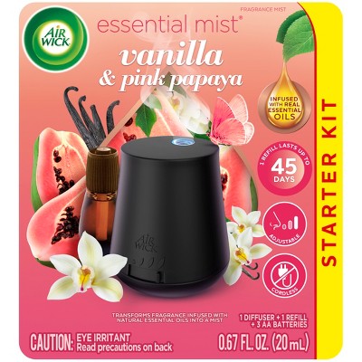 Air Wick Essential Mist Starter Kit - Vanilla and Pink Papaya - 0.67 fl oz