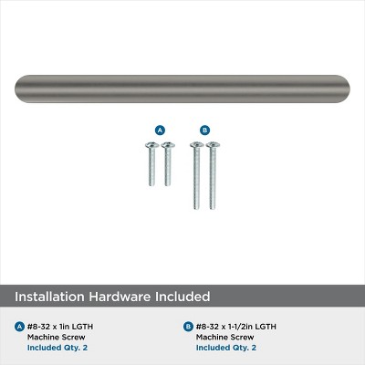 Satin Nickel Brushed Modern Industrial Bar Pull