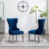 NicBex Set of 4 Dining Chair Upholstered Tufted Button Backrest Kitchen Chairs with Nailhead Trim for Kitchen,Dining Room - 2 of 4