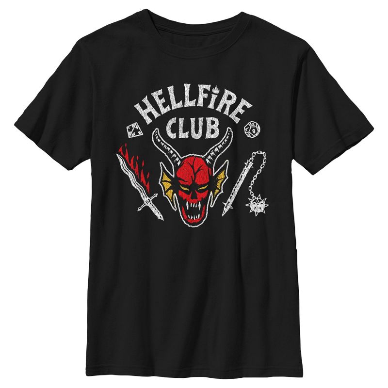 Boy's Stranger Things Hellfire Club Costume T-Shirt, 1 of 6