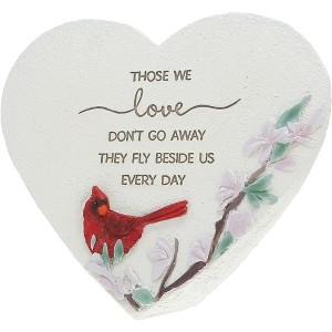 Pavilion Gift Company - Those We Love - 5" Standing Heart Memorial Stone - Stepping Stones and Pathways - 1 of 4