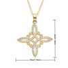 Elegant Pendant Necklace for Women – Fashionable Celtic Knot, Gilded Sterling, with Zirconia Accents - 2 of 3