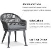 PURPLE LEAF Patio Dining Set with Outdoor Aluminium Dining Table and Woven Rattan Chairs Modern Furniture Set for Garden Yard Indoor Decor - 4 of 4