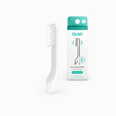 quip Electric Toothbrush Head Refill - Soft-Bristles - White/Gray