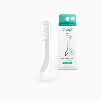 quip Sonic Soft-Bristles Electric Toothbrush Head Refill - White/Gray