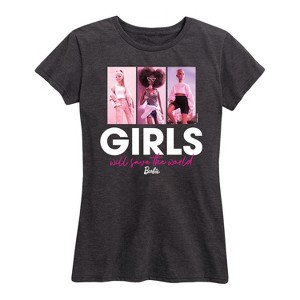 Women's - Barbie - Girls Will Save The World Short Sleeve Graphic T-Shirt - 1 of 4
