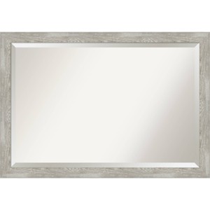 40" x 28" Dove Narrow Framed Wall Mirror Graywash - Amanti Art: Modern Beveled Glass, Polystyrene Frame - 1 of 4