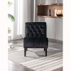 CAVINAS Velvet Upholstered Accent Chair with Wooden Legs,Modern Armless Chair,Leisure Chair for Bedroom,Reading Room - 2 of 4