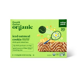 Organic Iced Oatmeal Whole Grain Baked Bars - 20ct - Good & Gather™ - 1 of 4